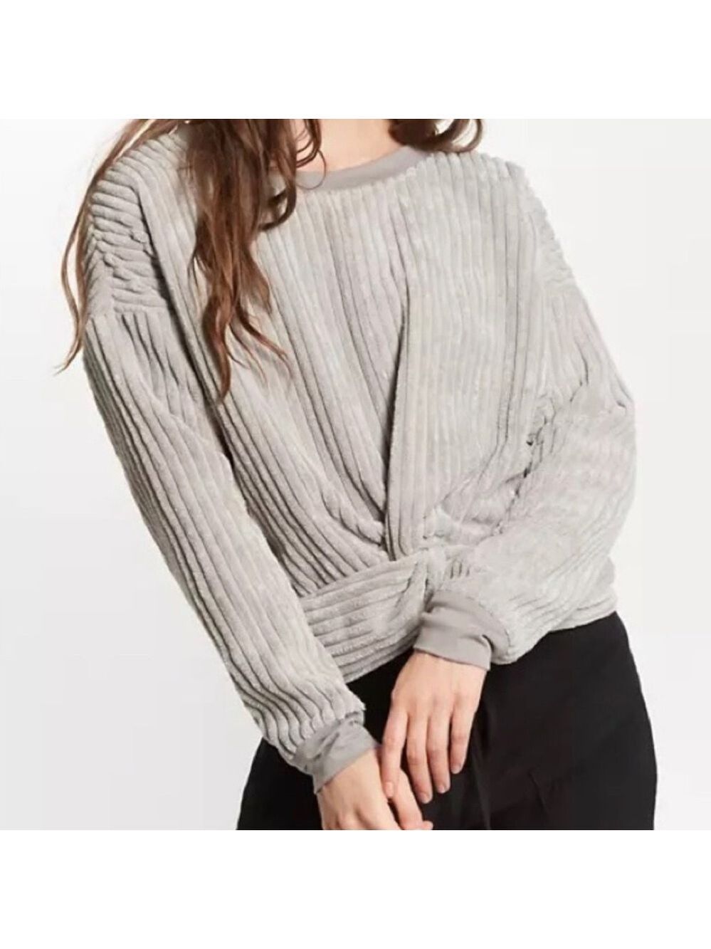 The Odells Velour Twist Front Sweatshirt